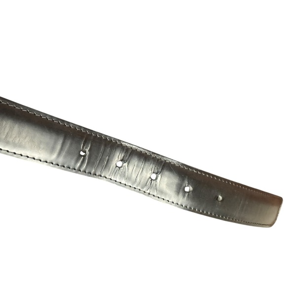 LV Black Leather Silver Buckle Belt size 38 - Picture 4 of 8